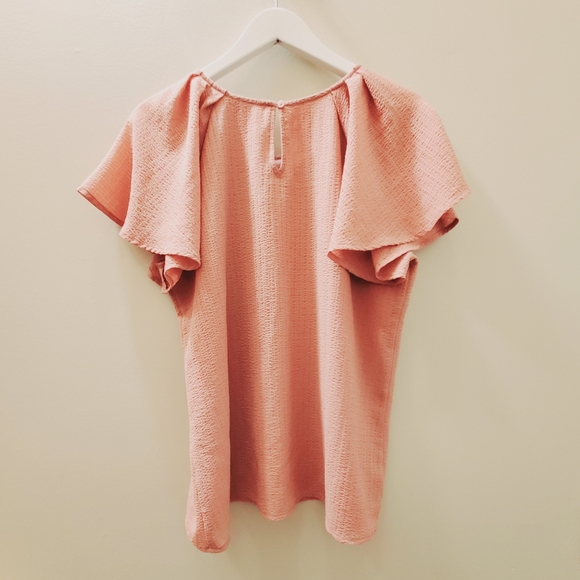 Banana Republic punk short angel sleeve pink top medium - Picture 3 of 8